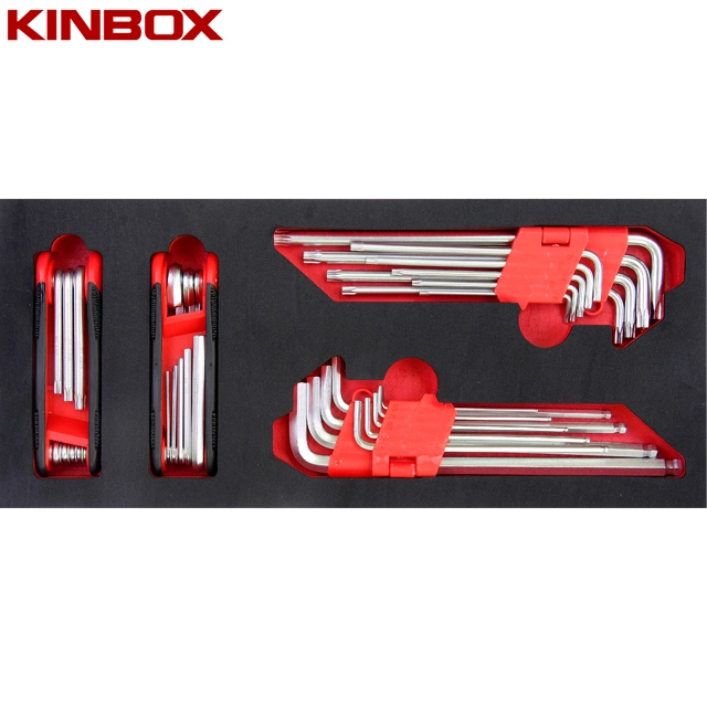 Conjunto de herramientas de mano profesional Kinbox tema TF01M140 Hex&amp;Juego de llaves de estrella