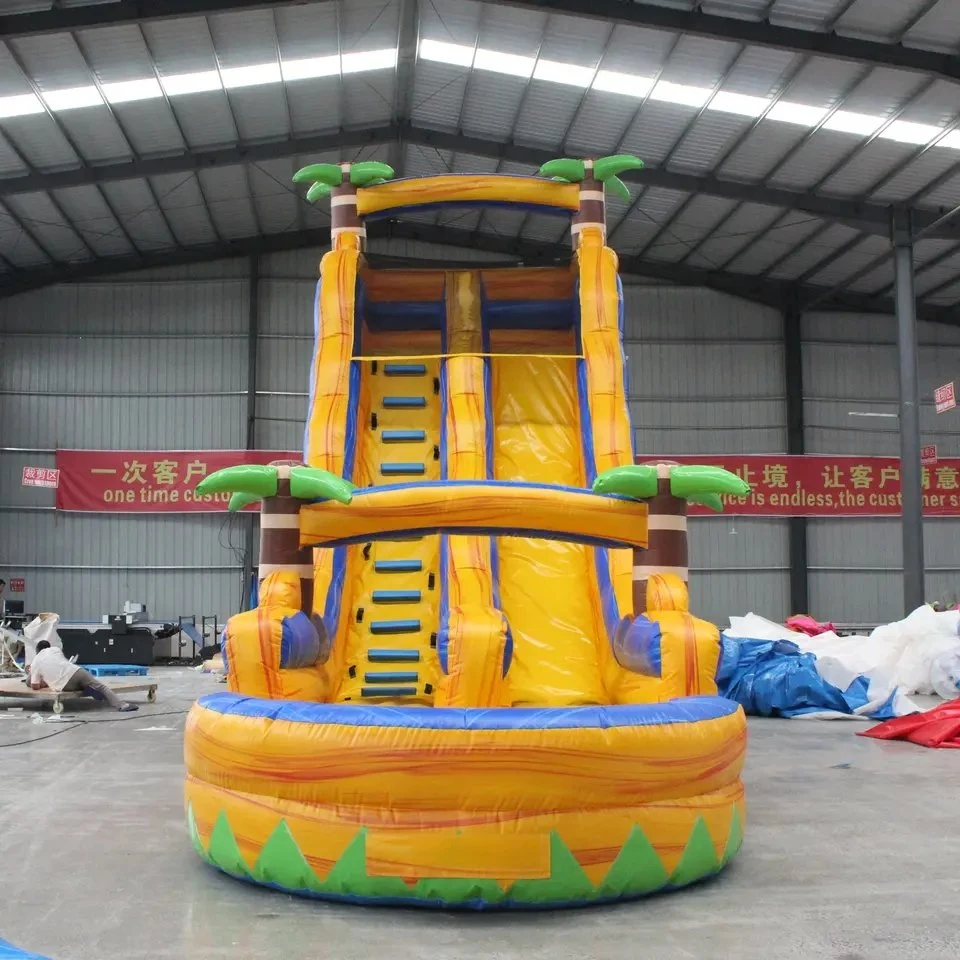 Прочные плоские водяные стекла Giant Adult Inflatable Slide