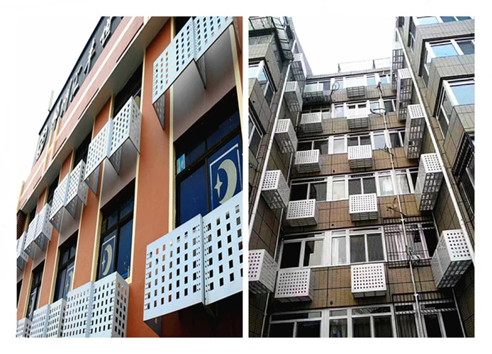 Exterior Air Conditioner Cover Cladding Perforated Aluminium Wall Panels