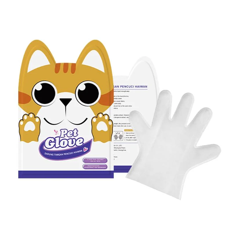 OEM Factory Price Pet Grooming Disposable Pet Gloves Dog Wipes Bathing Massage Brush Shower Glove Pets Care