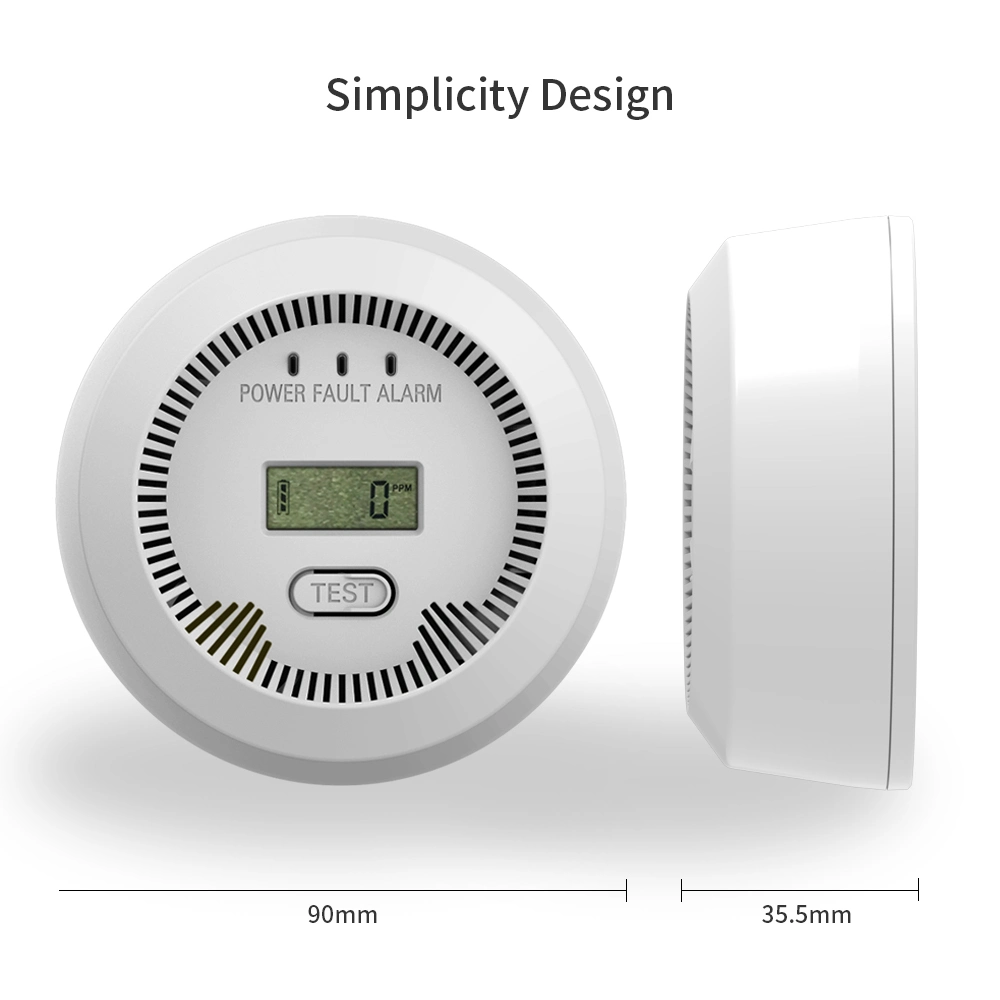 En50291 Home Security LCD Kohlenmonoxid-Detektor 10 Jahre Batterie Co-Alarm OEM ODM