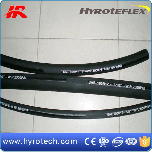 4 Tensile Wire Spiral Flexible Rubber Hydraulic Hose SAE 100r9