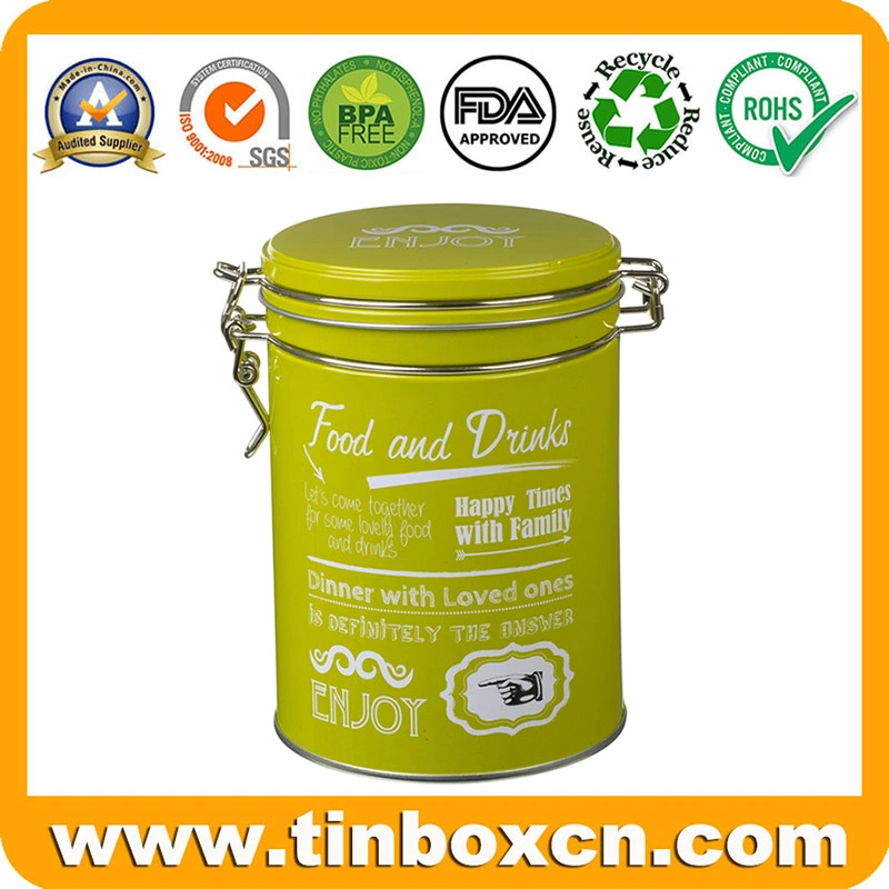 Food Packaging Box Round Tin Can for Tea Coffee Chocolate Biscuit Snack