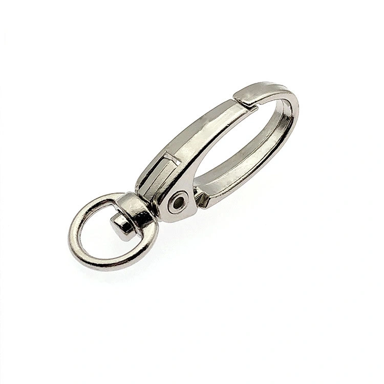 Swivel Lobster Clasp Clips Hook Alloy Keychain Split Keyring Durable Bag Parts Zinc Alloy Spring Dog Buckle Swivel Snap Hooks