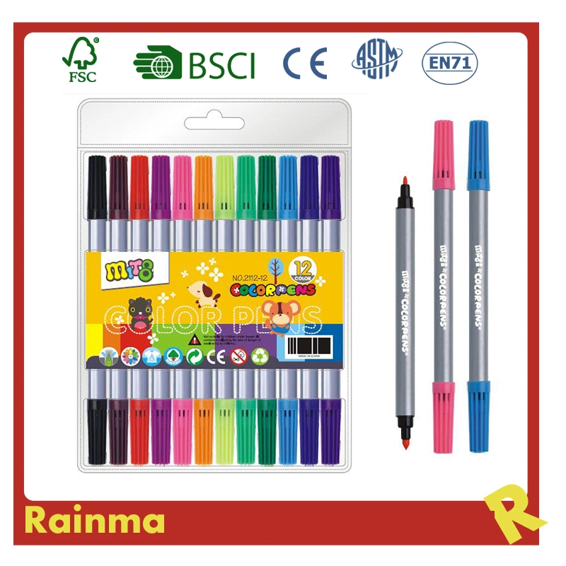 Double Tip Water Color Pen for School Stationery Supply