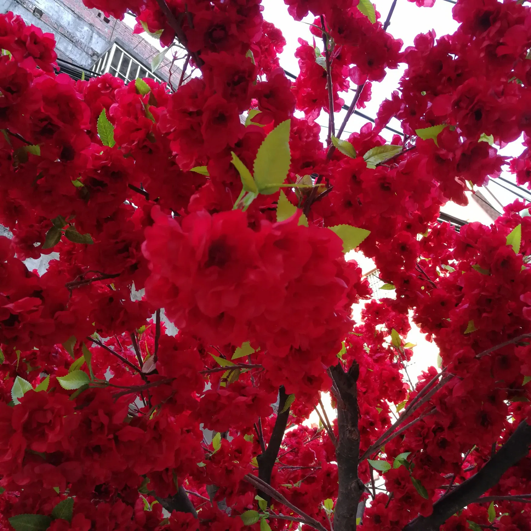 Les fleurs en soie de bougainvillées Triangle artificiel Fleur prune