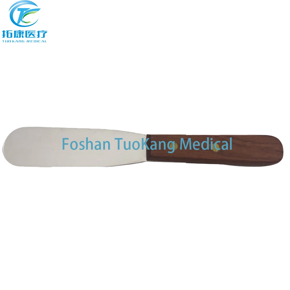 Dental Gypsum Wooden Handle Metal Stirring Trowel, Gypsum Cutter, Orthodontic Dental Gypsum Knife