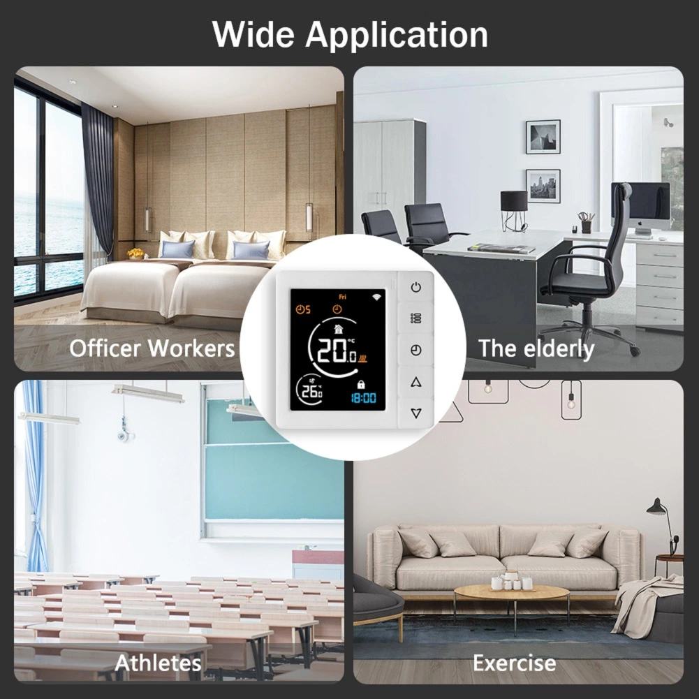 WiFi Smart Thermostat Heating Temperature Controller with Touch Button Work with Alexa Google Home
