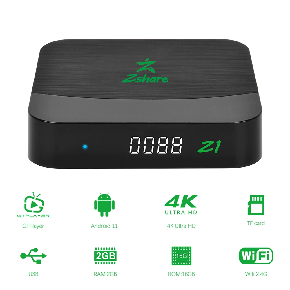 Zshare Z1 Android TV Box Certificado Amlogic S905W2 Xtream IPTV Channel Box