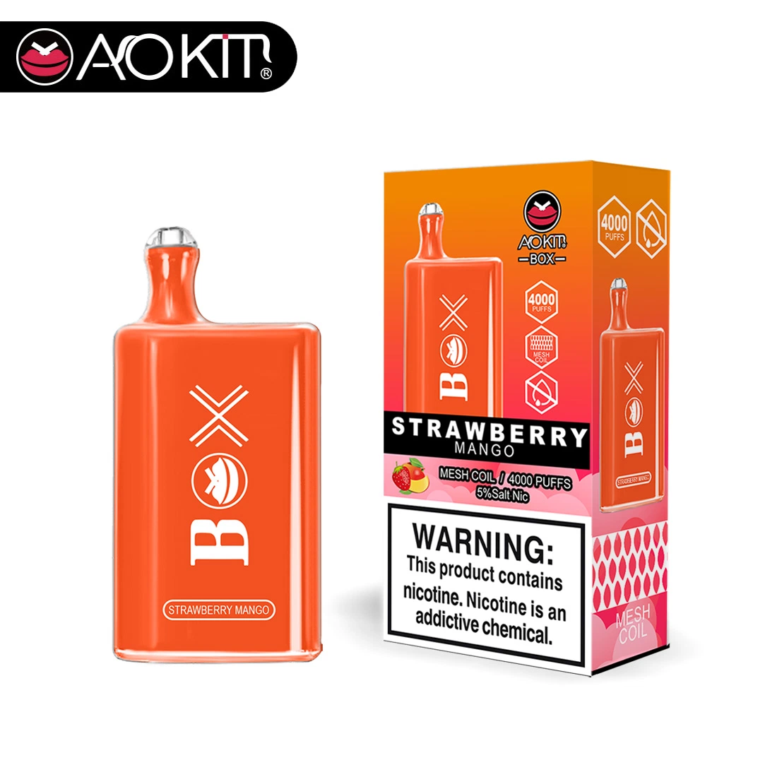 Wholesale/Supplier Disposable/Chargeable Vaporizer 4000 Puffs Vape Aokit Box Electronic Cigarette