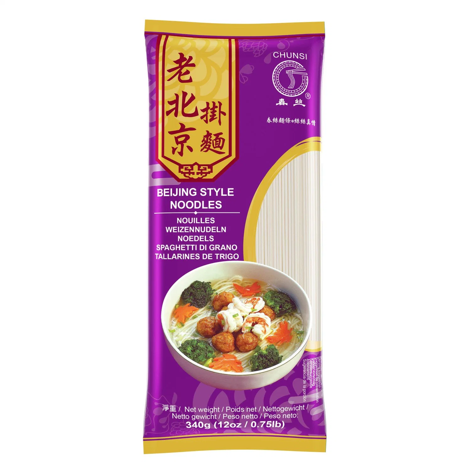 Supermercado Hot-Selling / Família-Size Pacote / Instant noodles / Fast Food Chunsi Beijing estilo noodles