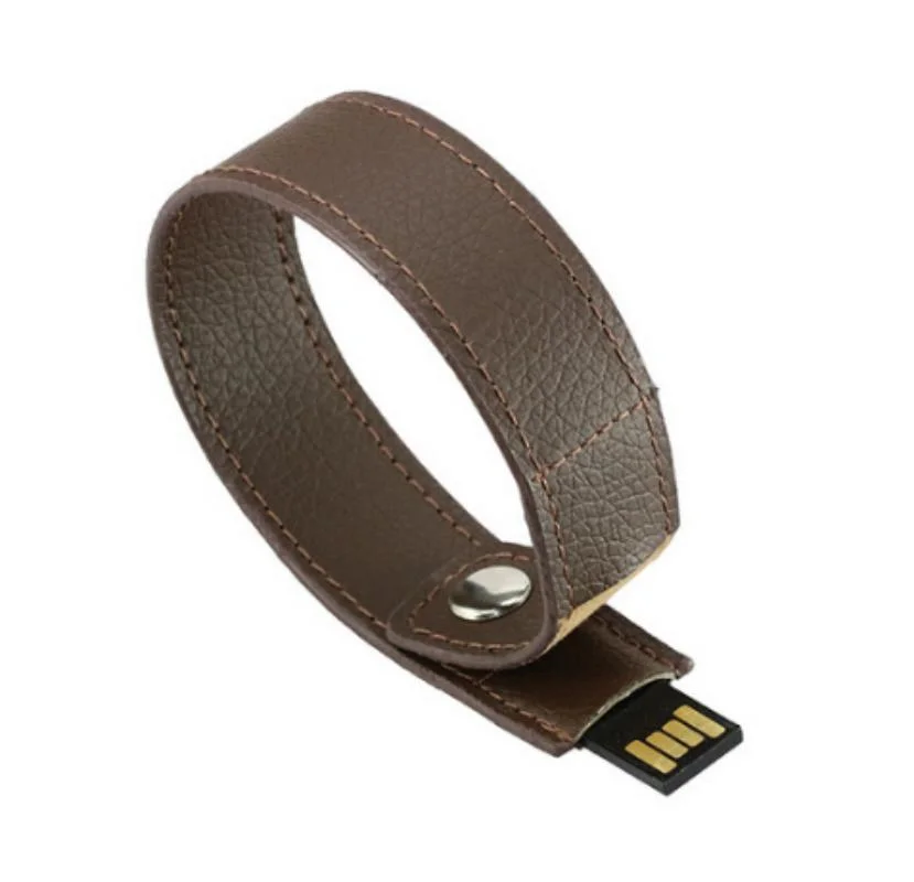 Pulsera cuero unidad Flash USB Pen Drive 64GB de capacidad real de Memory Stick de 4GB de disco de 8GB 16GB 32 GB 64 GB.