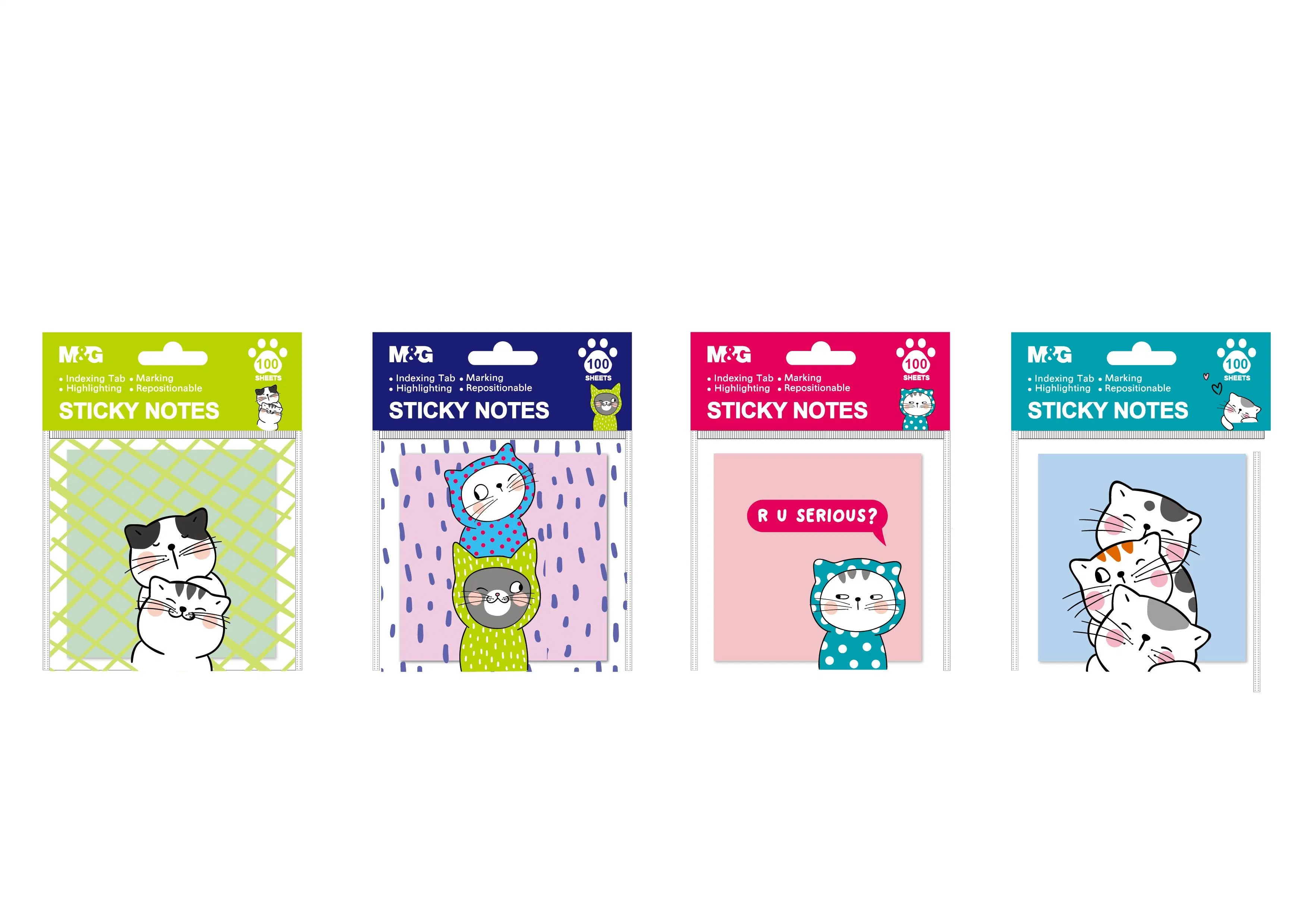 M&G "So Many Cats" 3"X3" Hot Sale Colorful Sticky Notes Colorful Memo Pads 100 Sheets 76X76mm