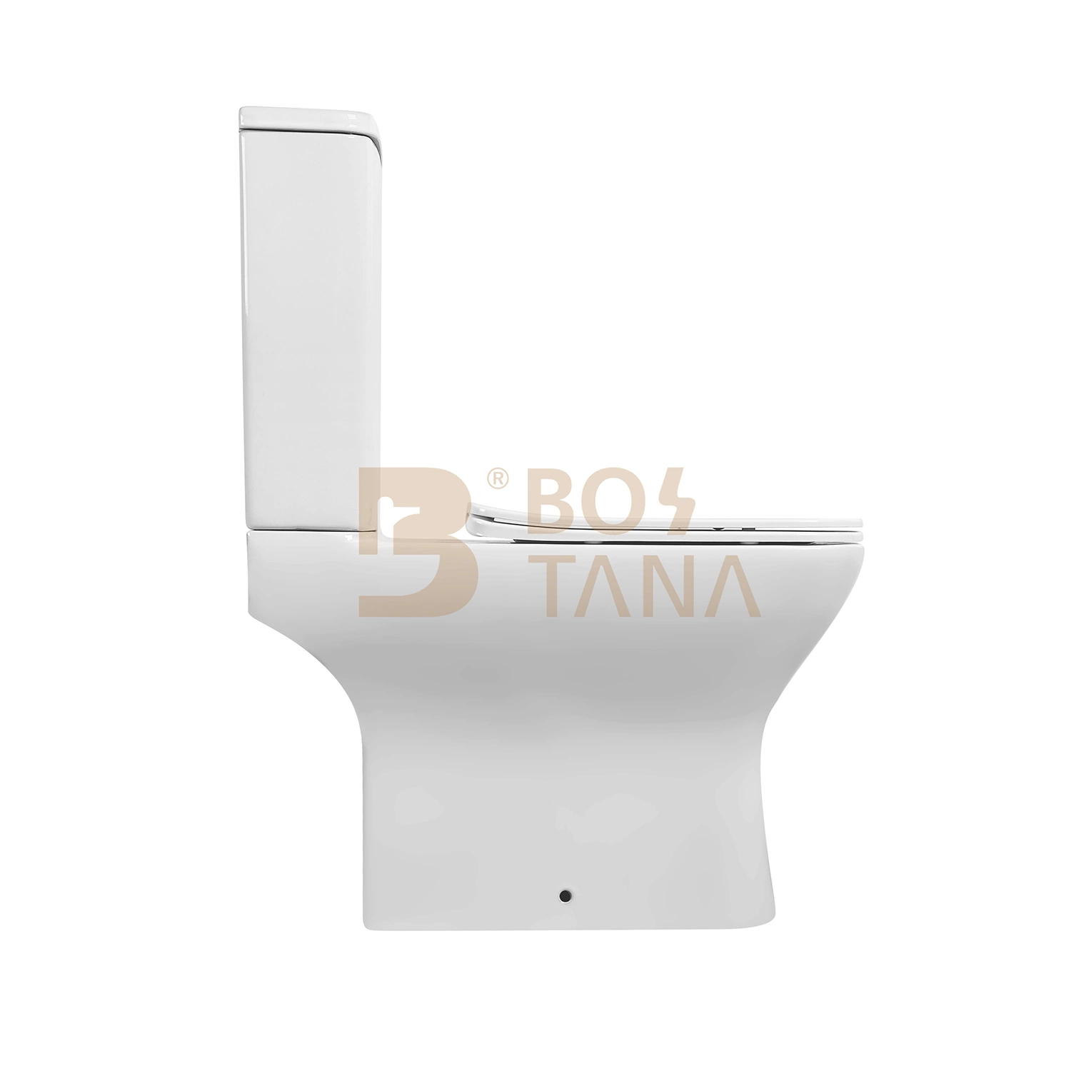 Sanitary Ware Square Design Two-Piece Toilet Middle East Market Ceramic