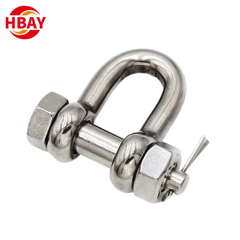 Factory Custom Us Type G2150 Forged Carbon Steel Bolt Type Chain Shackle