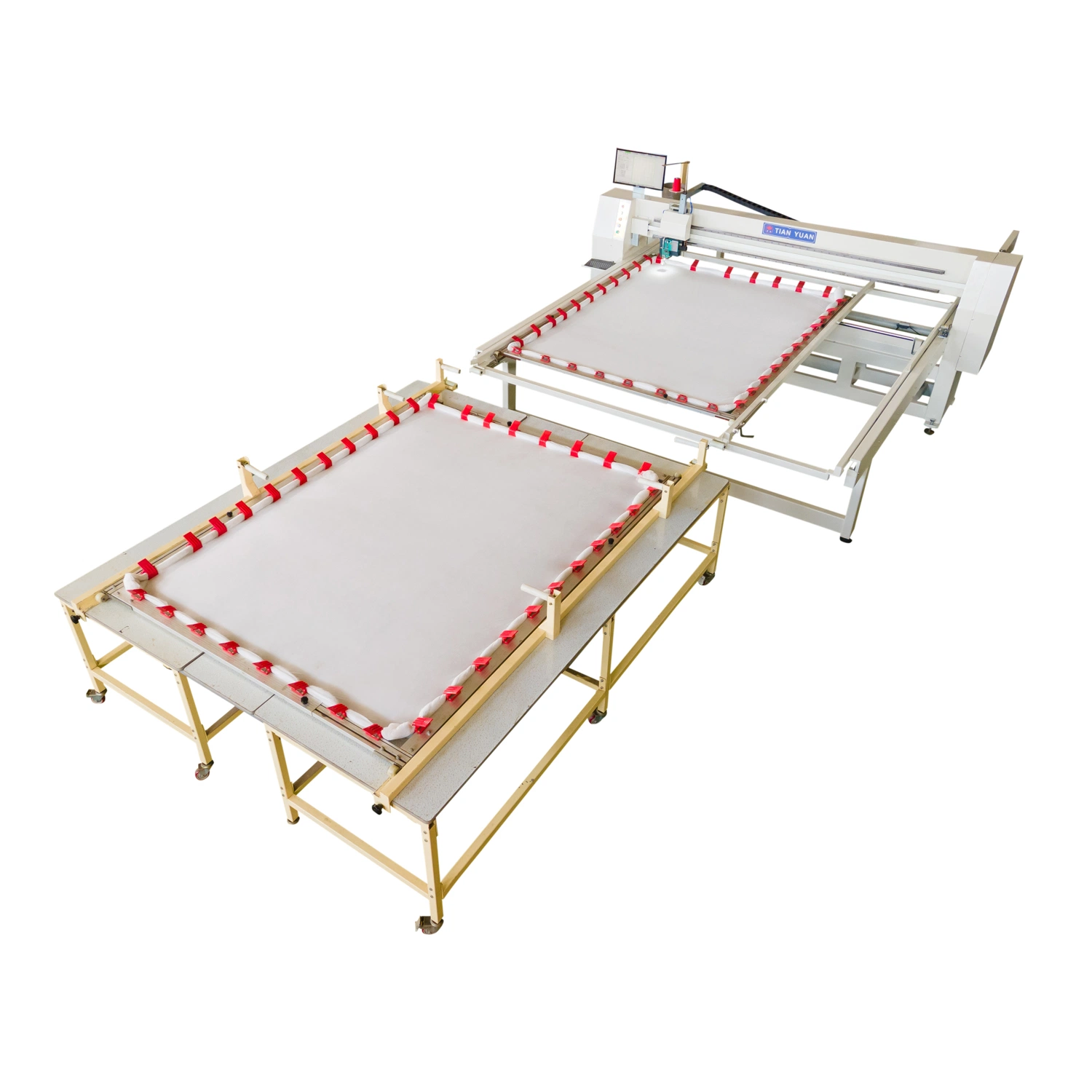 Hfj-28A-2 seule tête ordinateur Quilting Machine avec literie en duvet haute vitesse pour jeux de plaquettes de contrat cadre de la Courtepointe matelas