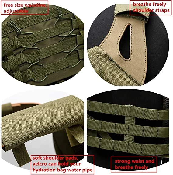 Tactical Outdoor Molle Breathable JPG Vest Game Protective Vest Modular Chest Set Vest for Fun