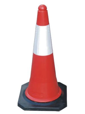 1 Meter PE Construction Road Cones Rubber Base Plastic Traffic Cones