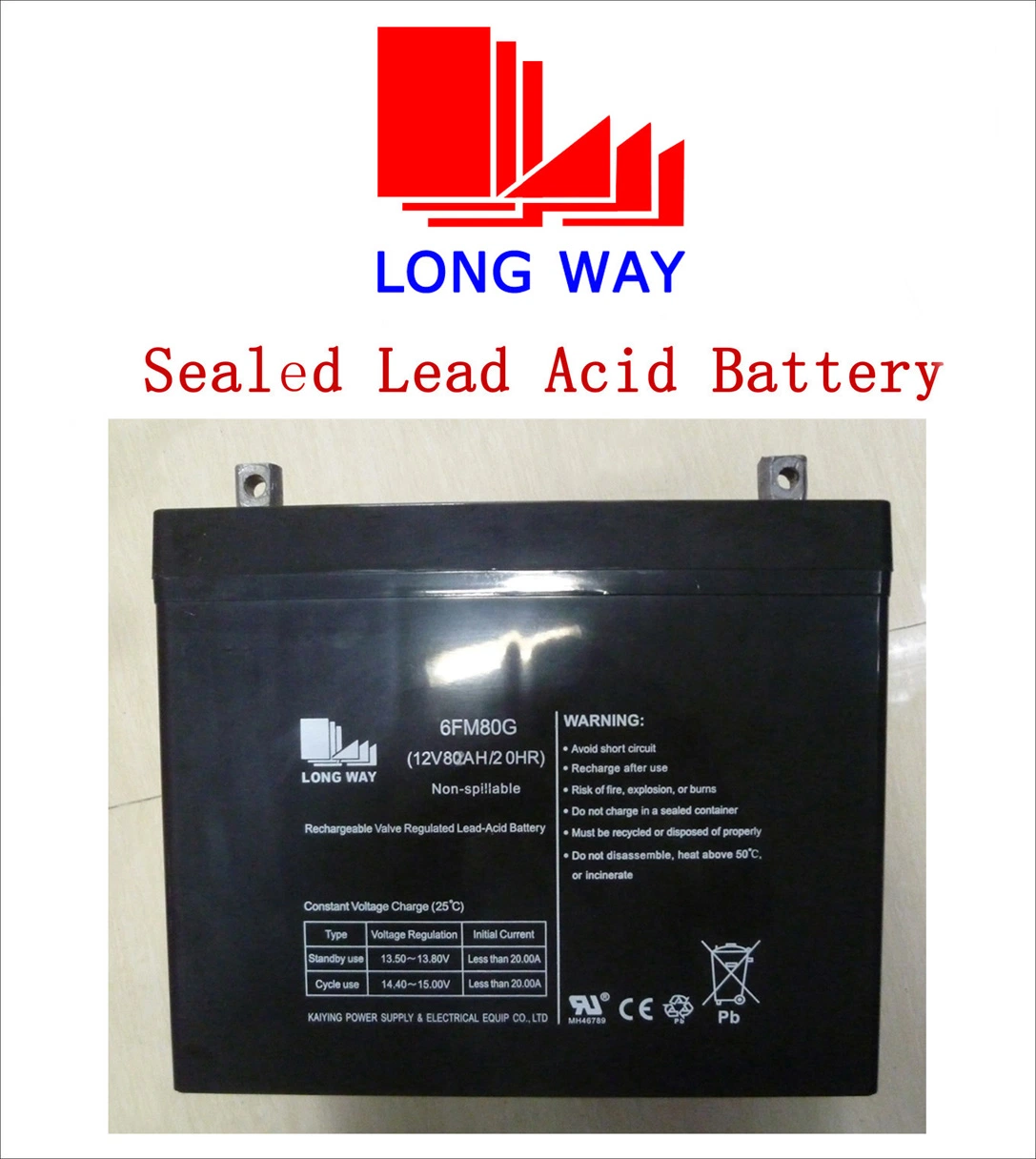 12V80ah Bateria recarregável Bateria MGA UPS chumbo ácido Bateria