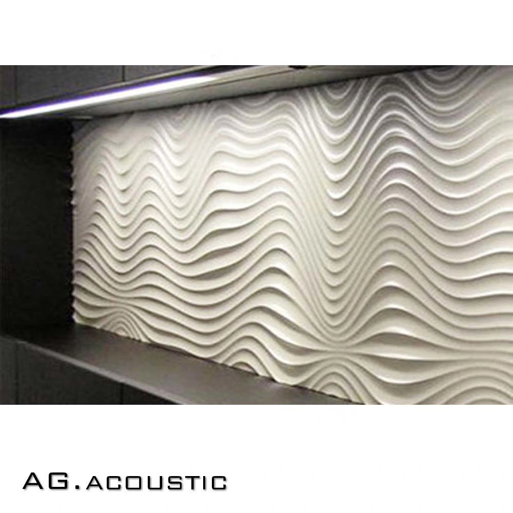 AG. Acoustic Modern Style Interior TV Background Wall 3D MDF Wave Wall Panels