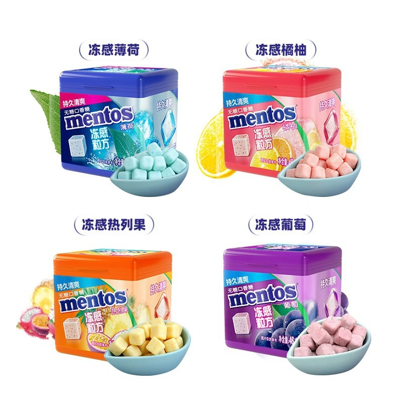 Private Label Fruit Mint Flavor Blister Packaging Tablet Halal Xylitol Chewing Gum