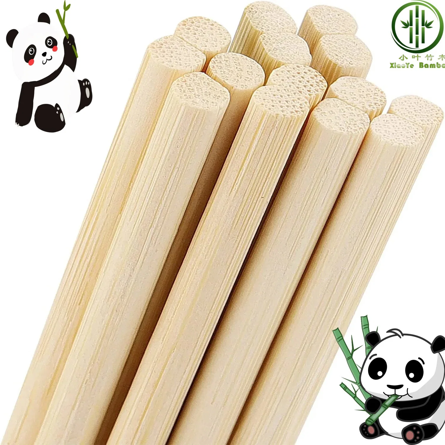 Talas descartáveis de 23 cm Bamboo Chopstick com saco de papel completo individual Embrulhar