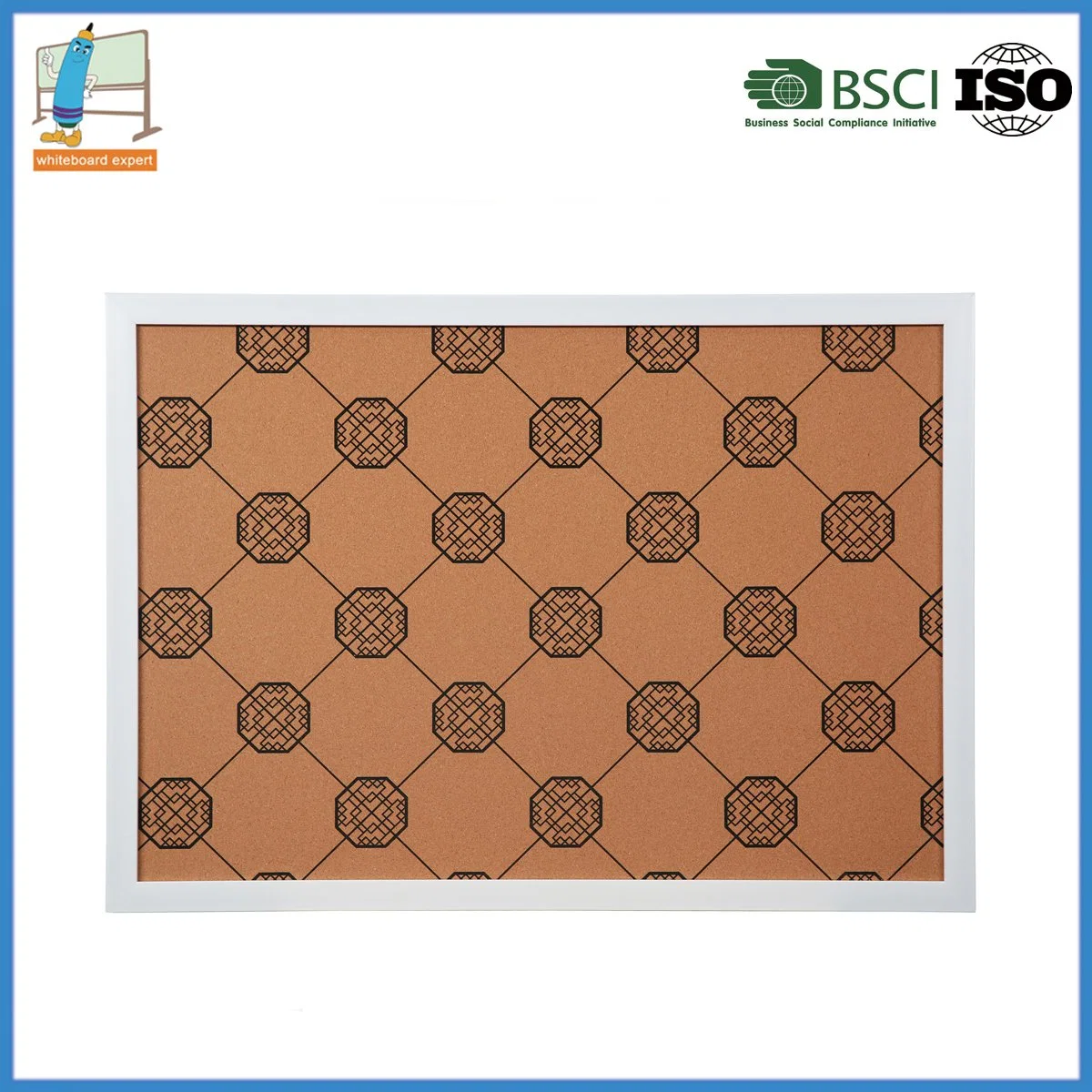 Decorative Printed Cork Board Natural Color