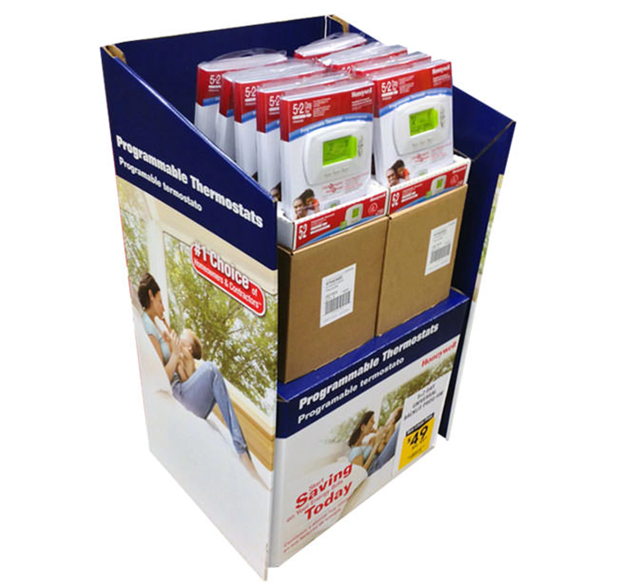 Green Card Counter Pallet Corrugated Retail Display Box