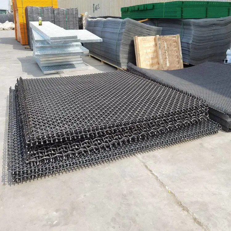 High Carbon 65mn 45# Manganese Steel Double Carbon Deck 65mn Wire Sieveing Vibrating Screen Woven Crimped Wire Mesh