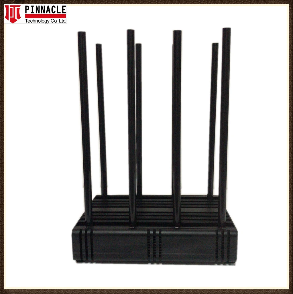 Potente 8 antenas de GPS de escritorio/4G/3G/señal WiFi Jammer celular bloqueador, CDMA/PC/GSM Jammer