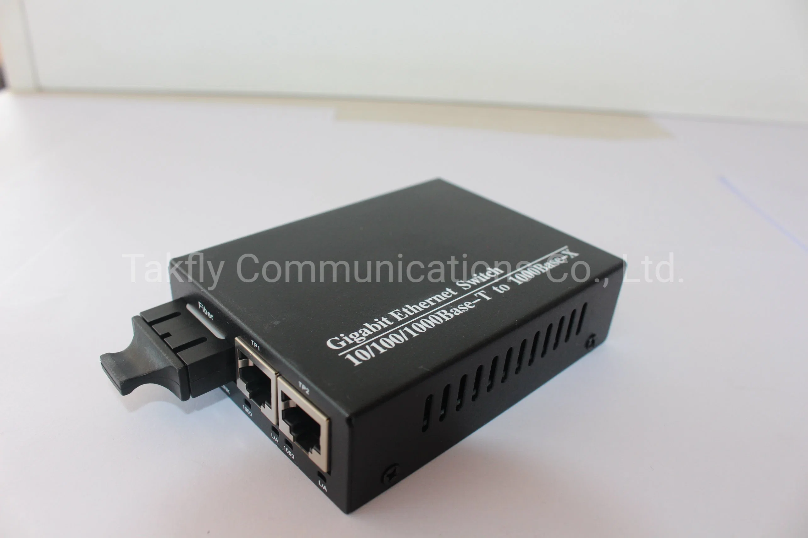 10/100/1000m/10g Sm/mm Industrial SFP de fibra doble Media Converter.