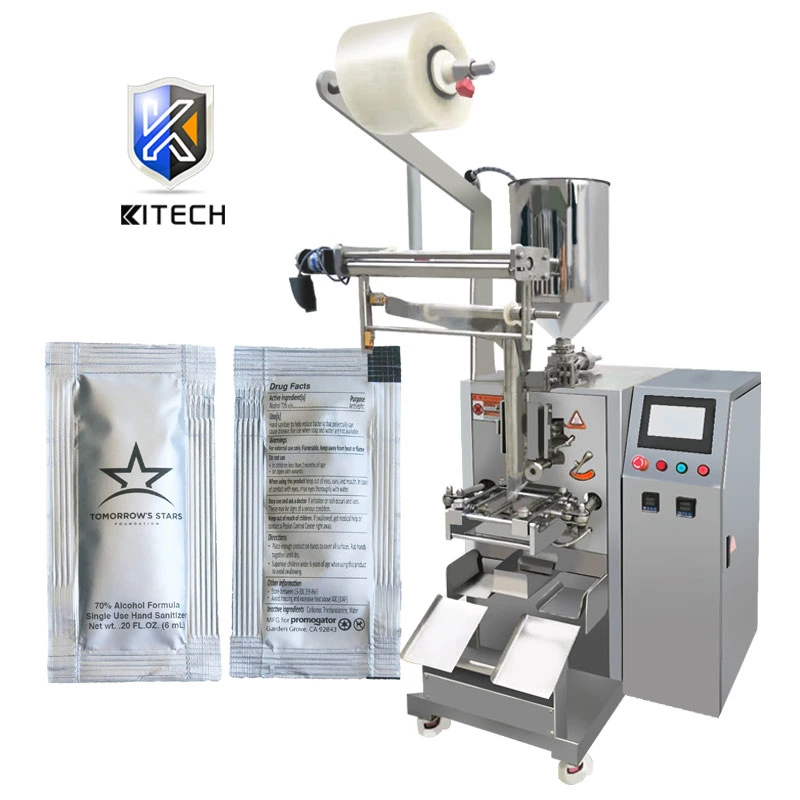 Kl-160ys Automatic Small Vertical Soap Liquid Dishwashing Detergent Lotion Cream Cosmetics Alcohol Gel Irregular Shape Sachet Packaging Packing Filling Machine