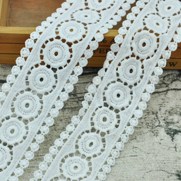 Fashion Polyester Milk Fiber Lace Trimming for Clothes