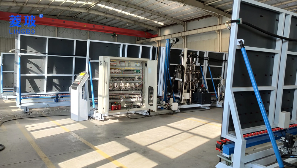 Double Glazing Glass Sealing Machine Processing Line with Washing Drying Pressing Assembling