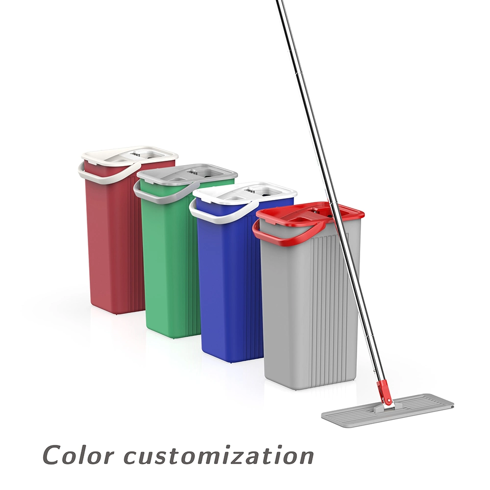 Wet and Dry Use Bosheng Factory Wholesale/Supplier Flat Mop with Bucket for All Floors