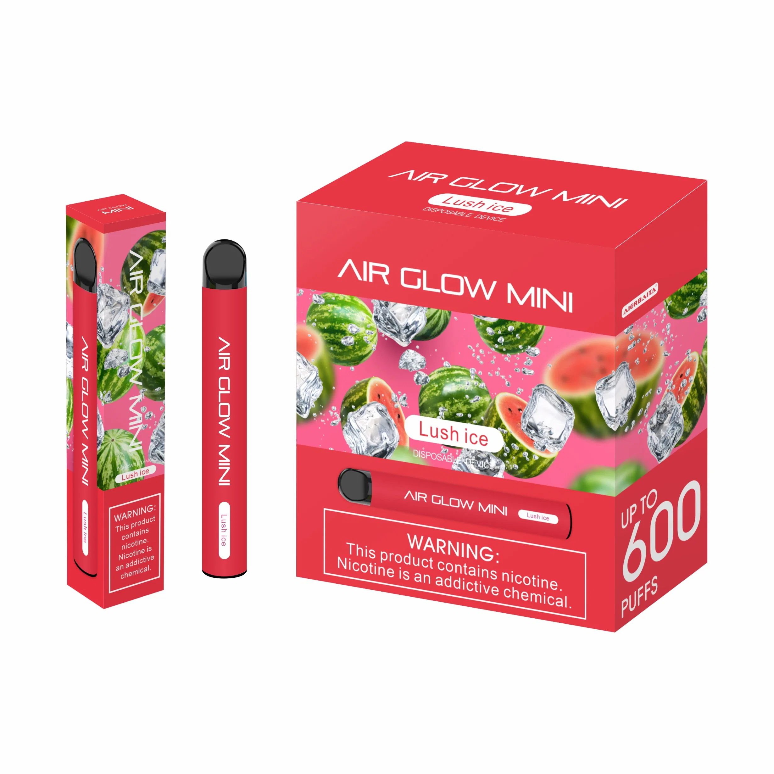 Fast Shipping Air Glow Mini 600 Puffs 3.6ml E Liquid Disposable/Chargeable Portable Vape Pen Electronic Cigarette