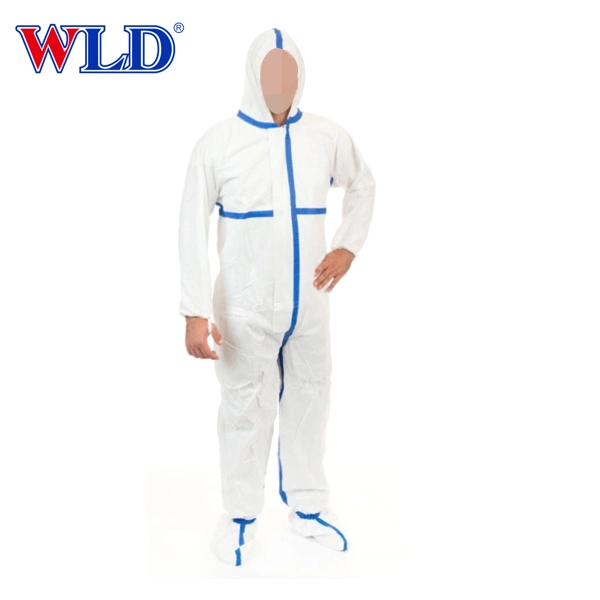 Medic Protéger les vêtements Sugama Non-Woven combinaisons jetables de gros, Zhuohe, Wld