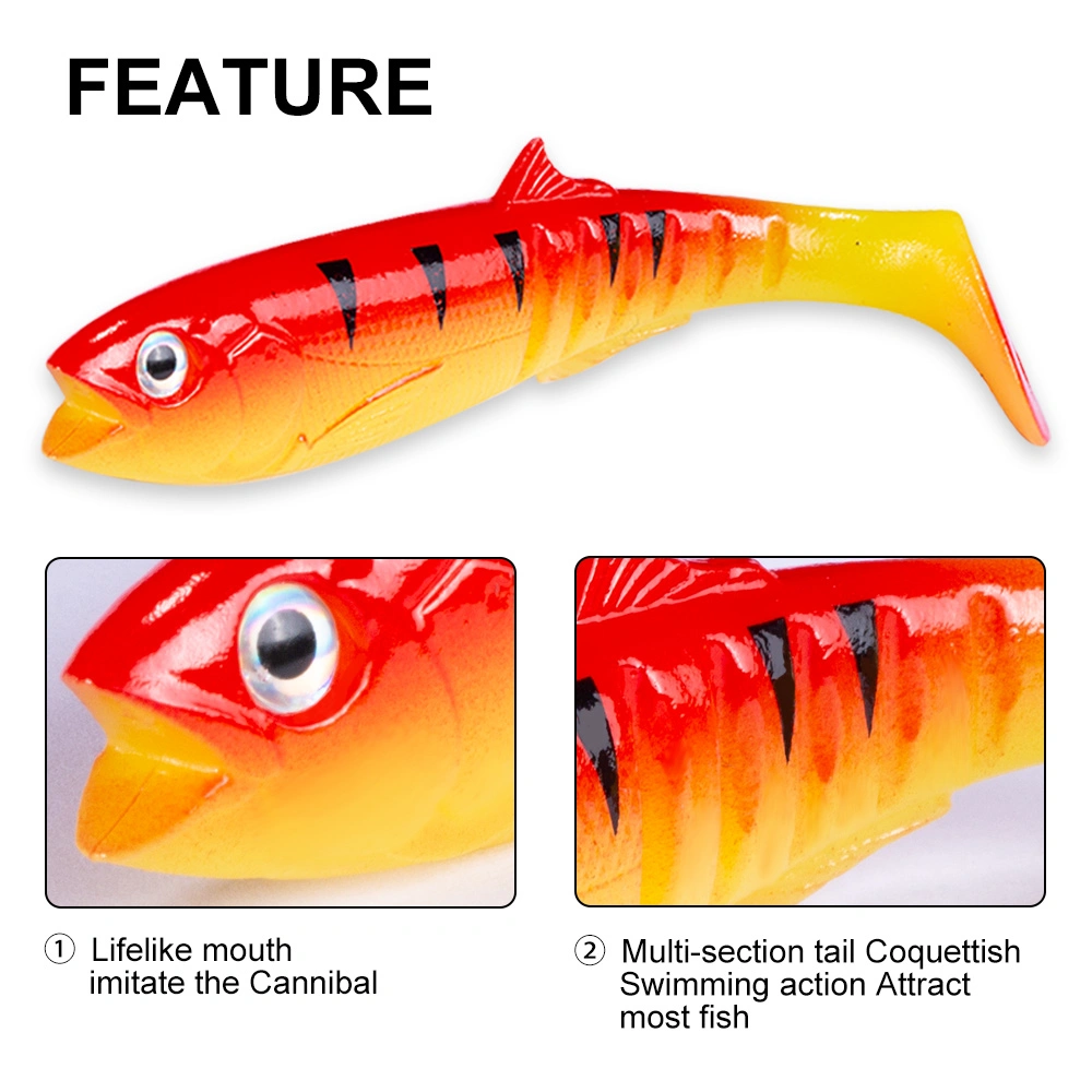 Fishing Tackle Fishing Bait Silicone Worm Lure Fishing Soft Lure Shad Wobbler for Pike Bass