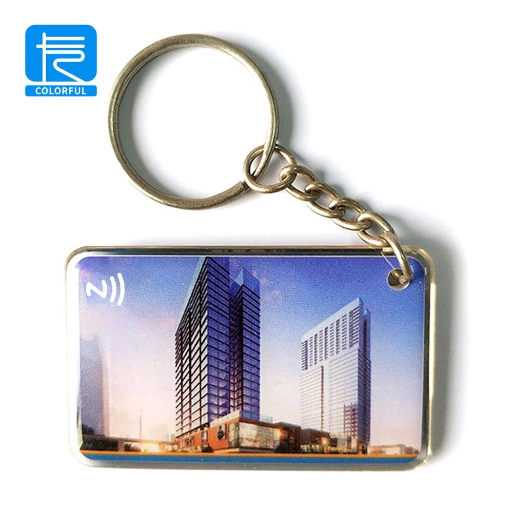 Factory Customized Printing Programmable Smart Chip 13.56MHz Mini RFID/NFC Epoxy Key Tags Smart Cards