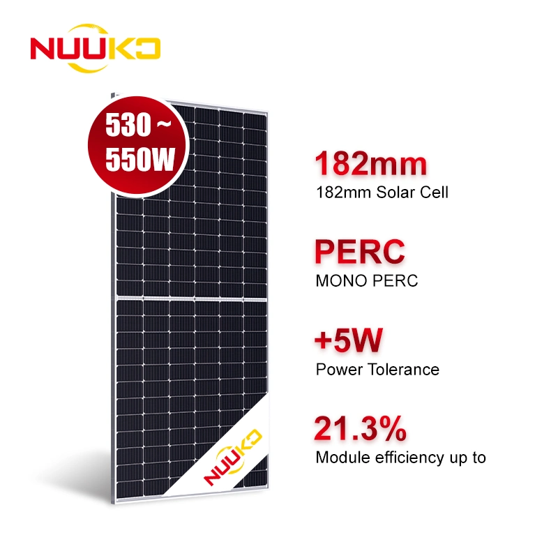 Nuuko N-Type Solar Panels 182mm 144 Half Cells Monofacial Module