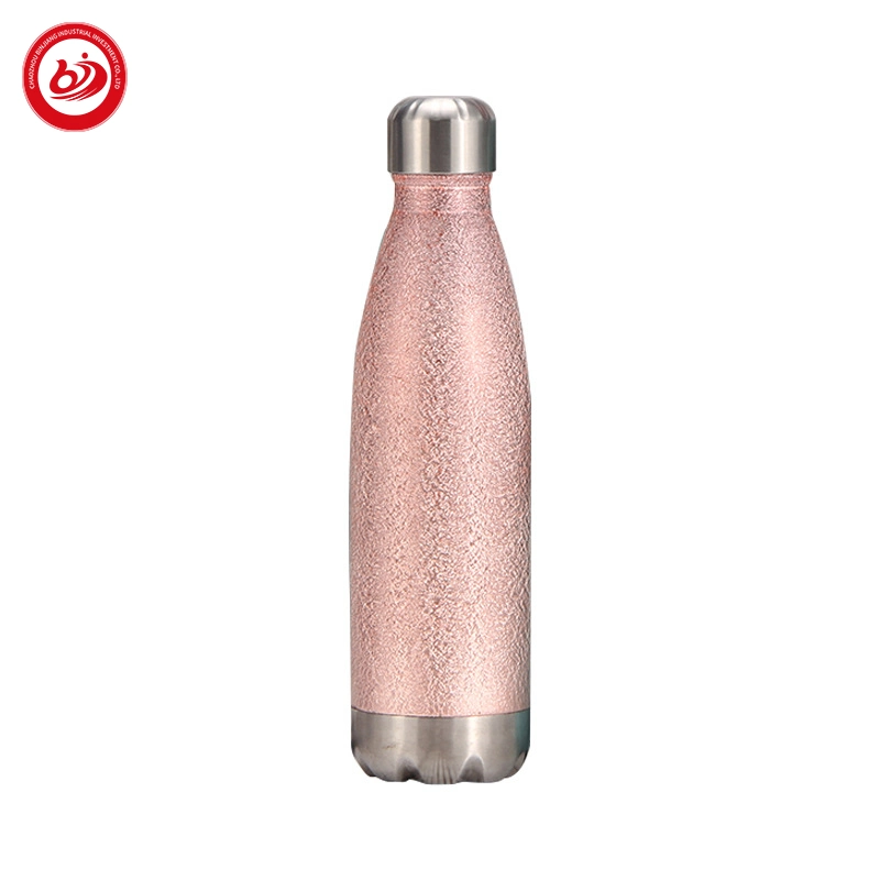 Eco-Friendly Double Wall Vacuum Metal Water Bottle Leakproof and BPA Free Cola Shape Insulated Stainless Steel Water Bottle