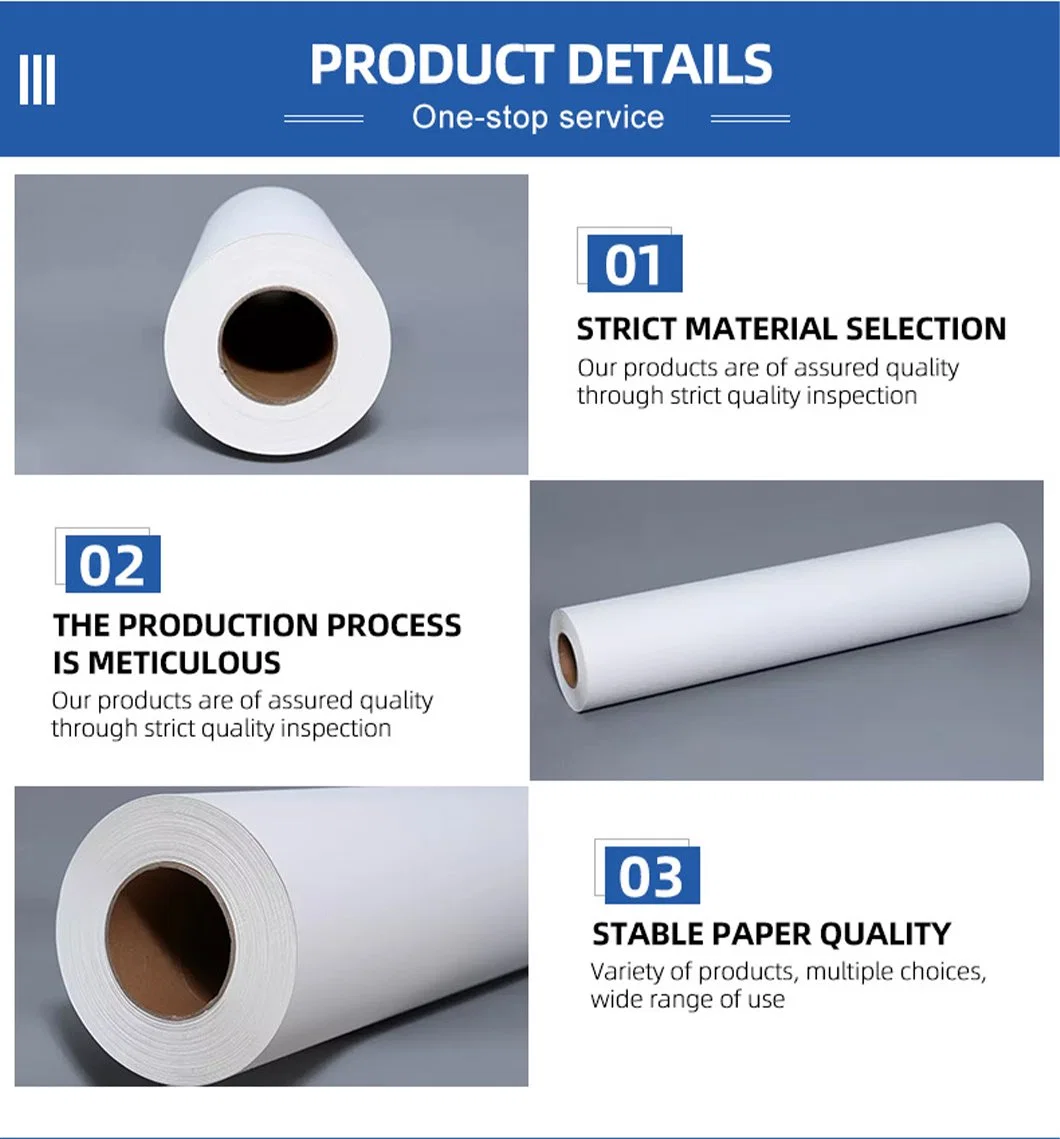 Rolling Paper Manufacture 100GSM Sublimation Paper