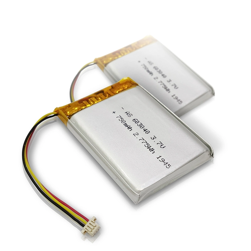 Werk UL2054 CB Kc Lithium-Polymer-Akku 603040 3,7V 750mAh LiPo Li-Ion Akku für Mobiltelefon/IoT-Gerät/GPS-Tracking/Hörgerät/Kopfhörer