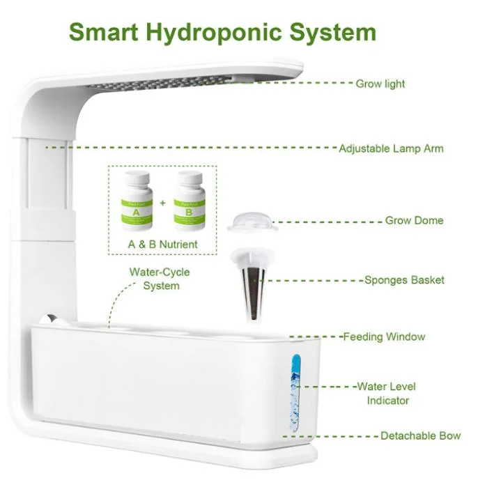 Livro 3 vagens piscina pequena Casa Plantadeira Erva inteligente de plantas de estufa Pot Aero Jardim luz de LED sistemas de cultivo hidrop ico