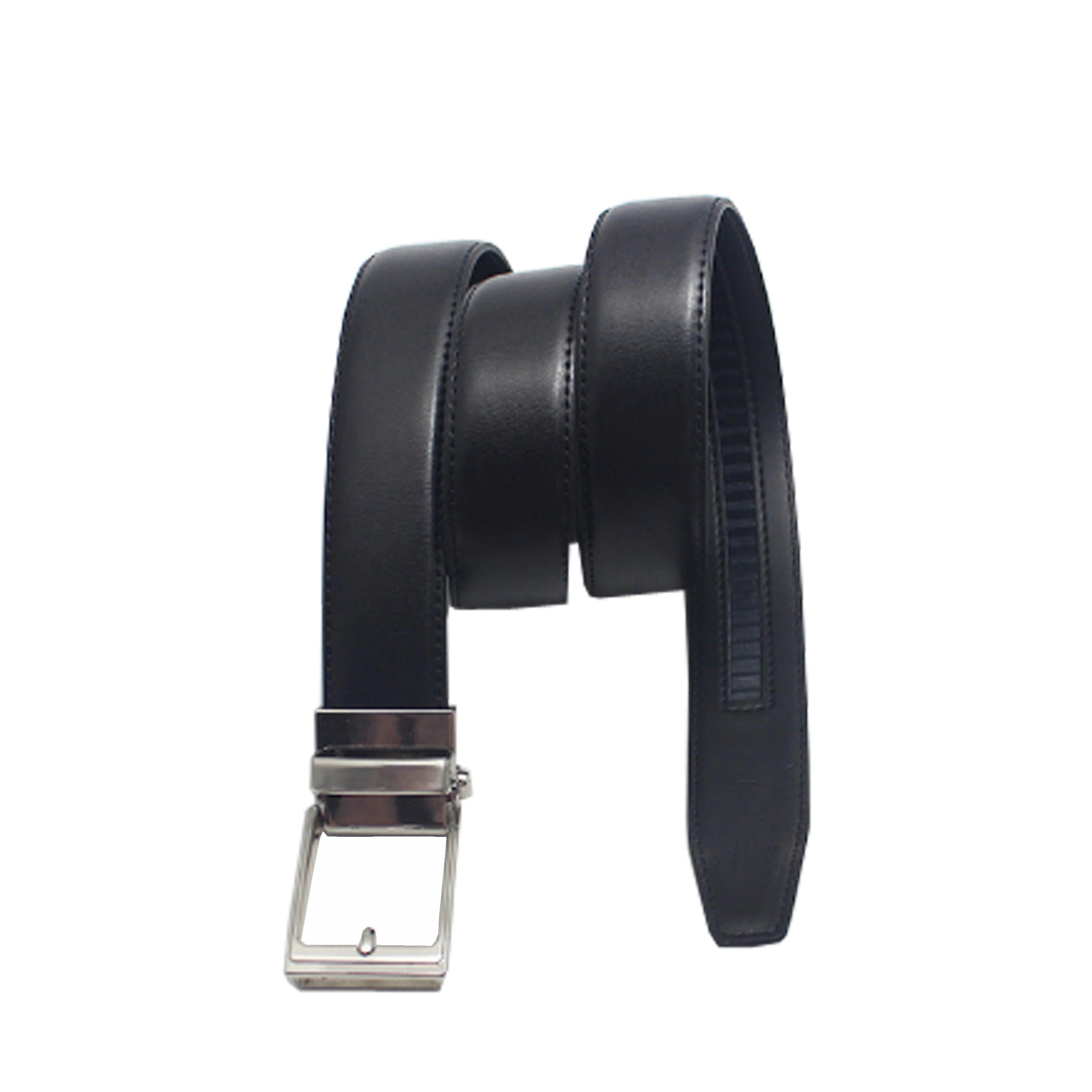 Custom Automatic Buckle Ratchet Men Cowhide Genuine Leather Belt for Man