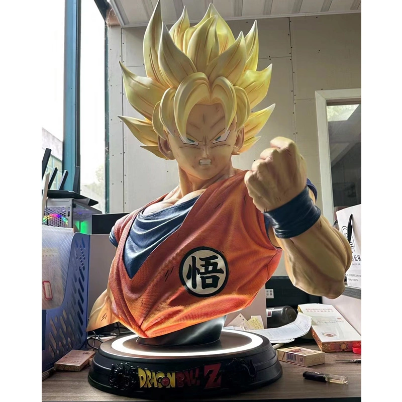 Home Chiristmas Decoration Anime Figure Vegeta Goku Statue Dragon Ball Character Resin Crafts