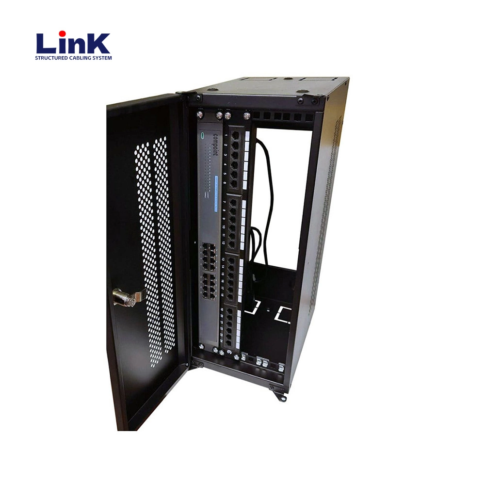 19" Network Data Center Cabinet Floor Standing Server Rack with Adjustable Wheels