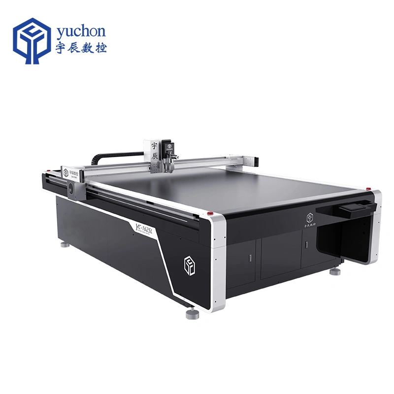 Yuchon CNC White Cardboard Corrugated Board Carton Box Sample Maker Cutting Machine for Sale China Oscillating Cutting Equipment