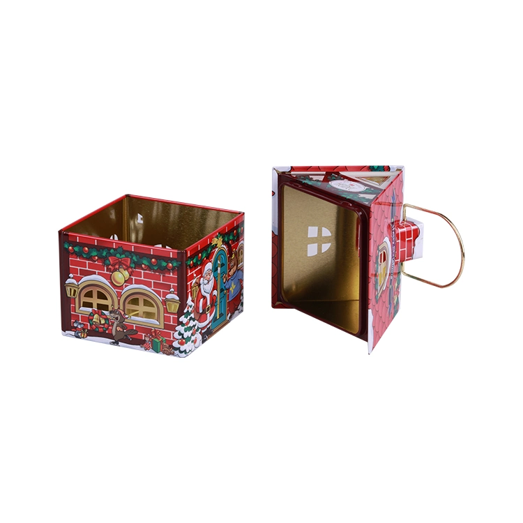 Christmas Gift House Stereo 2020 New Design Christmas Gift Stereo House House Tin Box for Decoration