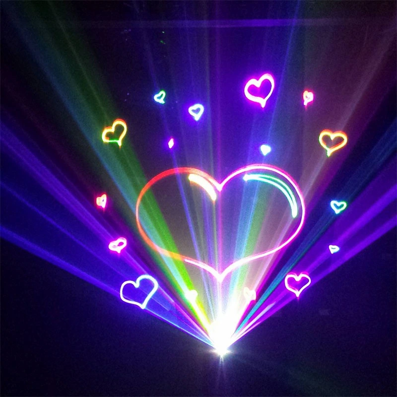 2W Laser Beam Light DJ Equipment Programmable RGB Full Color Disco laser Diode